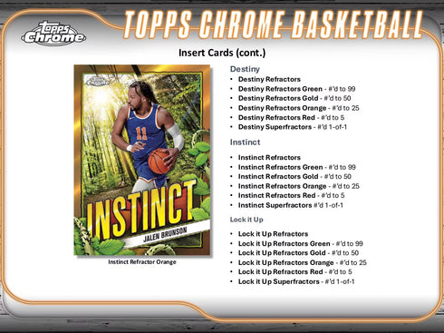 24 TOPPS CHROME HOBBY BASKETBALL