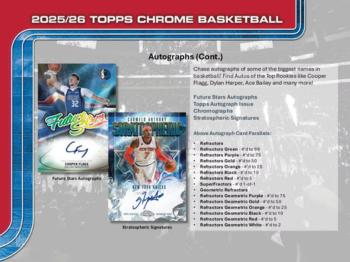 25 TOPPS CHROME BASKETBALL MEGA