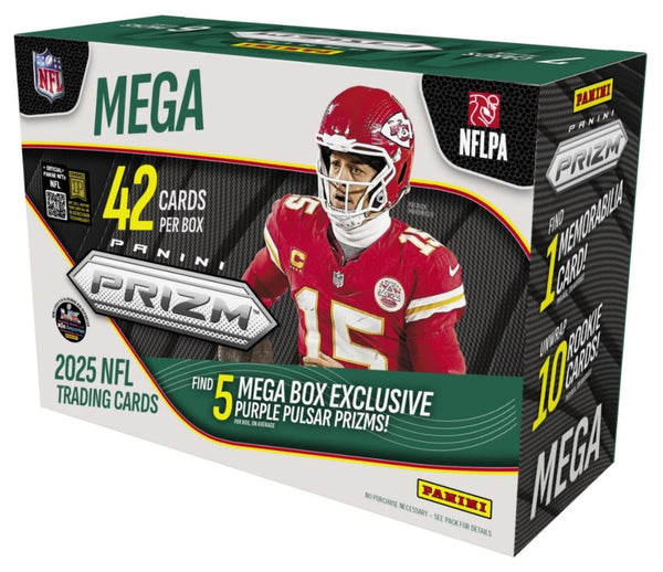25 PANINI PRIZM FOOTBALL HOBBY MEGA