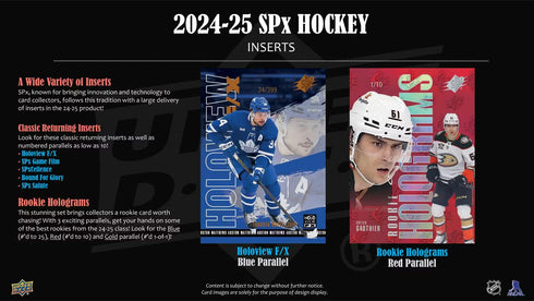 24 UPPER DECK SPX HOCKEY