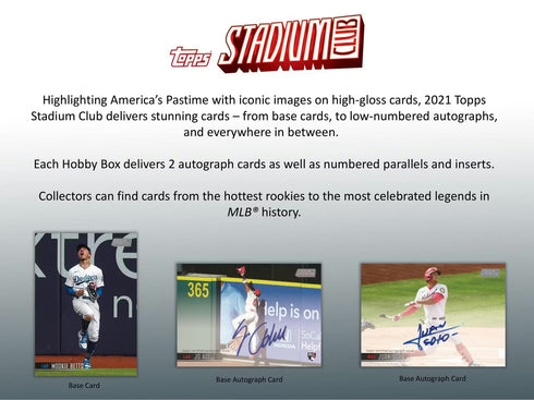 21 TOPPS STADIUM CLUB BASEBALL HOBBY