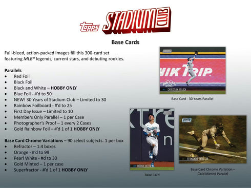 21 TOPPS STADIUM CLUB BASEBALL HOBBY
